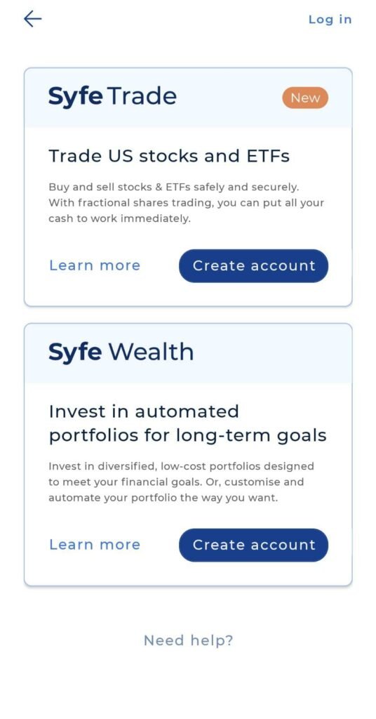 Creating a Syfe Trade Account