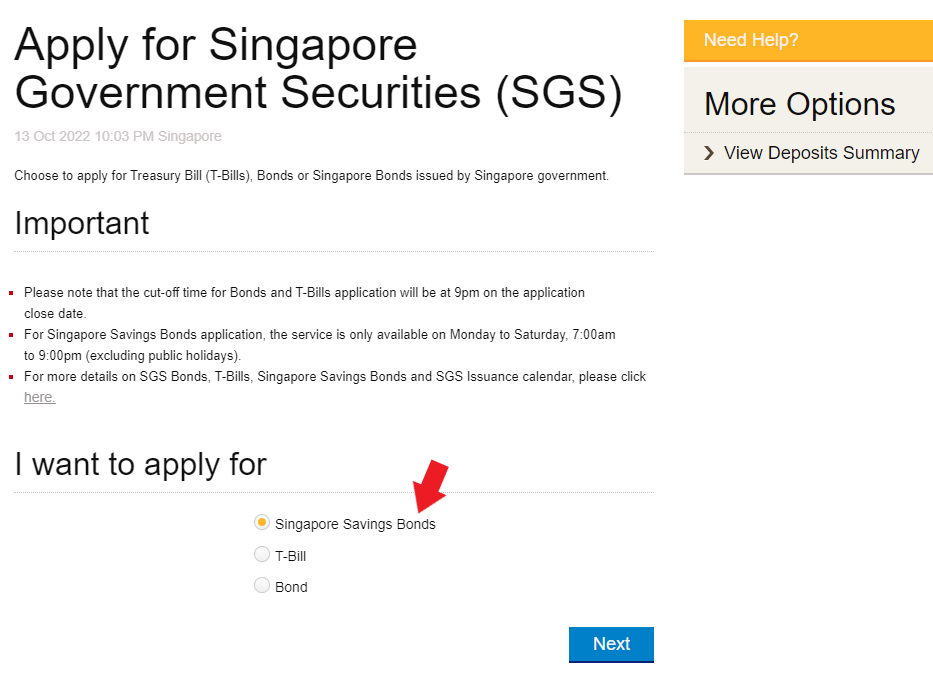 Click Singapore Savings Bonds